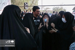 تشییع یکی از جانباختگان حادثه ریزش ساختمان متروپل آبادان