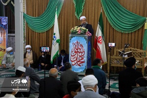 سخنرانی مولوی فاروقی امام جمعه اهل سنت خراسان‌جنوبی در مراسم انس با قرآن به مناسبت هفته وحدت - مسجد اهل سنت بیرجند
