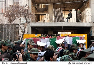 مراسم تشییع شهید گمنام در دانشگاه  علوم پزشکی ارتش