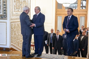 استقبال محمدجواد ظریف وزیر امور خارجه ایران از  عبدالعزیز کامل اف  وزیر امور خارجه ازبکستان