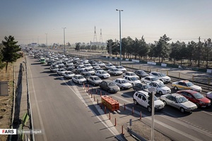 ترافیک در اتوبان تهران - قم