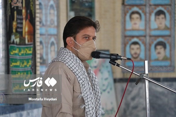 سخنرانی مهدی هنری مسئول بسیج سازندگی خراسان جنوبی در مراسم آغاز رزمایش گروه‌های جهادی در فردوس