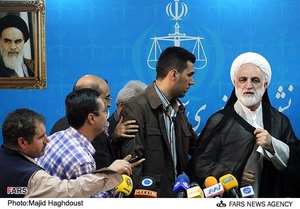 حجت الاسلام غلامحسین محسنی اژه ای سخنگوی قوه قضائیه در جمع خبرنگاران