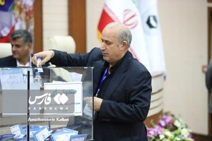 مهدی تاج در مجمع انتخابات هیات فوتبال مازندران و کلنگ زنی ساختمان هیات