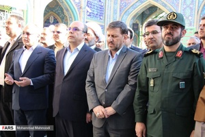ادای احترام مدیران سمنان به آستان مقدس امام‌زاده یحیی (ع)