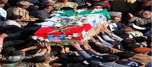 مراسم تشییع شهید حادثه تروریستی سروان در بیرجند