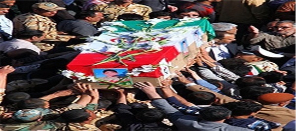 مراسم تشییع شهید حادثه تروریستی سروان در بیرجند