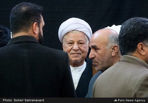 آیت الله هاشمی رفسنجانی در مراسم ختم آیت‌الله موسوی اردبیلی