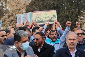 تشییع شهید گمنام در شهرک صنعتی شهرکرد