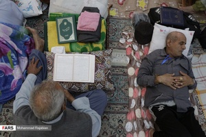 مراسم معنوی اعتکاف در حرم مطهر رضوی