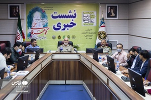 نشست خبری امیر سرتیپ محمد محمودی دبیر ششمین جشنواره سراسری گوهرهای فاطمی (س)