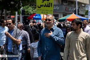 علیرضا زاکانی  در راهپیمایی روز جهانی قدس ۹۸ 
