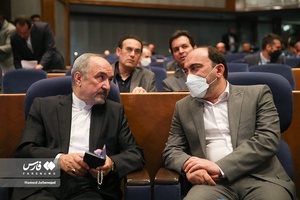 محمد خزاعی دبیر کل ایرانی اتاق آی‌سی‌سی در اولین همایش بزرگ دیپلماسی اقتصادی