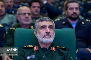 سردار امیرعلی حاجی‌زاده فرمانده نیروی هوافضای سپاه در کنگره بزرگداشت شهدای نیروی هوایی ارتش