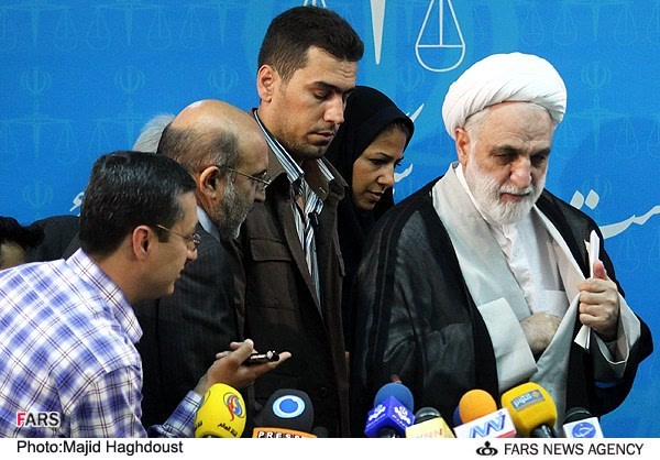  حجت الاسلام غلامحسین محسنی اژه ای سخنگوی قوه قضائیه در جمع خبرنگاران