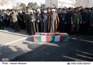 مراسم تشییع شهید گمنام در دانشگاه  علوم پزشکی ارتش