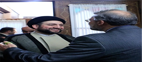 دیدار عمار حکیم با علی لاریجانی رئیس مجلس شورای اسلامی