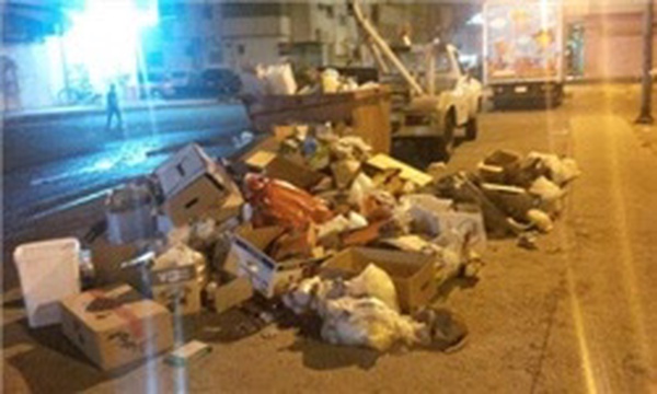 انباشت زباله در نزدیک مسجد نبوی