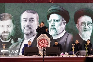 روضه خوانی حیدر خمسه در مراسم‌شام غریبان شهدای خدمت
