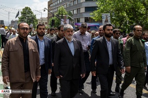 علی مطهری در راهپیمایی روز جهانی قدس ۹۸ 