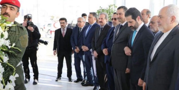 ظریف بر سر مزار طالبانی