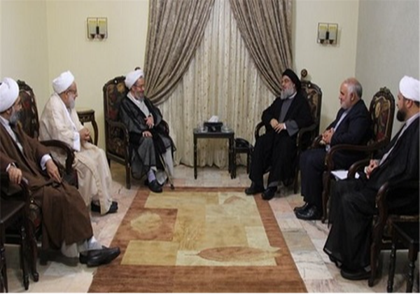 دیدار نمایندگان جامعه مدرسین حوزه علمیه قم با سیدحسن نصرالله