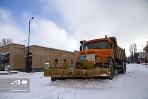 جلوه‌گری برفِ چله زمستان در اردبیل