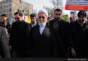 حجت الاسلام ناطق نوری در  راهپیمایی یوم الله22بهمن