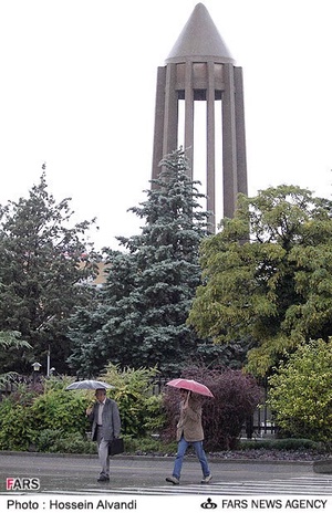 بارش باران در همدان