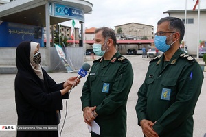سردار مسلمی فرمانده سپاه کربلای استان مازندران در حال مصاحبه با واحد خبر 