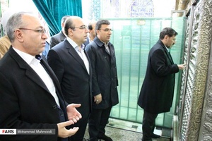 ادای احترام مدیران سمنان به آستان مقدس امام‌زاده یحیی (ع)