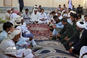 آئین تشییع پیکر شهید عارف هوتی در «زَرآباد»