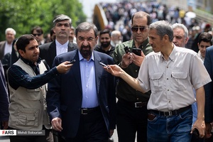 محسن رضایی دبیر مجمع تشخیص مصلحت نظام در راهپیمایی روز جهانی قدس ۹۸ 