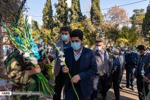 مراسم گلباران مزار مطهر شهدای مدافع حرم