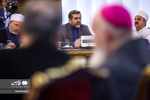 سخنرانی محمدمهدی اسماعیلی وزیر فرهنگ و ارشاد اسلامی در نشست پیروان ادیان توحیدی با رئیس جمهور 