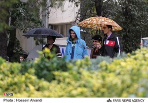 بارش باران در همدان