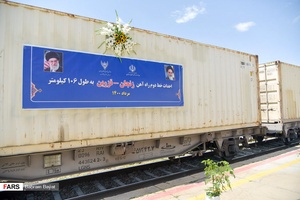 آیین افتتاح و بهره برداری از خط دوم راه آهن زنجان - قزوین - ایستگاه راه آهن زنجان