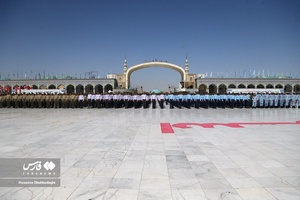 صبحگاه «عهد سربازی» در مسجد مقدس جمکران