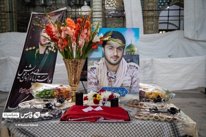  عکس شهید مدافع حرم ابوالفضل سرلک در سومین مراسم سالگرد