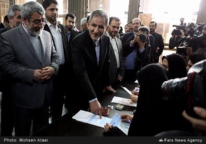  اخذ رأی اسحاق جهانگیری معاون اول رئیس جمهور در وزارت کشور