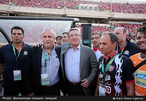 برانکو ایوانکوویچ سرمربی پرسپولیس و یوانیس توپالیدیس سرمربی راه آهن