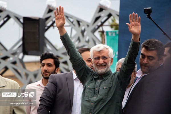 حضور «سعید جلیلی» در تجمع هواداران خود، میدان آیینی امام حسین (ع)