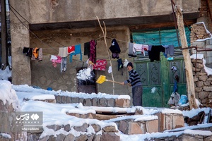 برف پاییزی در روستای «لیقوان» تبریز