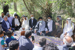 حضور شهید رئیسی در روستایی در خرمشهر