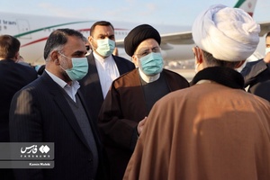 گفت و گوی آیت‌الله سید ابراهیم رئیسی رئیس جمهور با علمای لرستان/فرودگاه خرم آباد