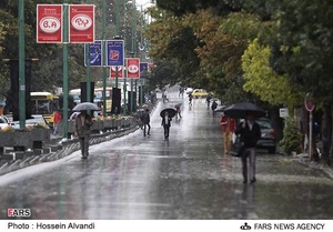 بارش باران در همدان