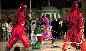 تعزیه میدانی حضرت ابوالفضل در آستانه علی ابن مهزیار