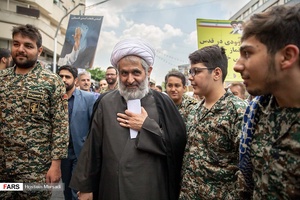حجت الاسلام حسین طائب در راهپیمایی روز جهانی قدس ۹۸ 