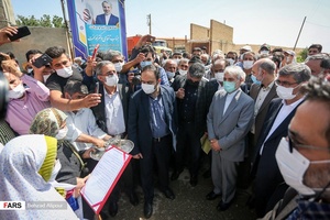 محمدباقر نوبخت، رييس سازمان برنامه و بودجه كشور در سفر یک روزه خود به استان همدان