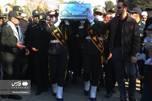 آیین خاکسپاری شهید گمنام در آموزشگاه شهید چمران